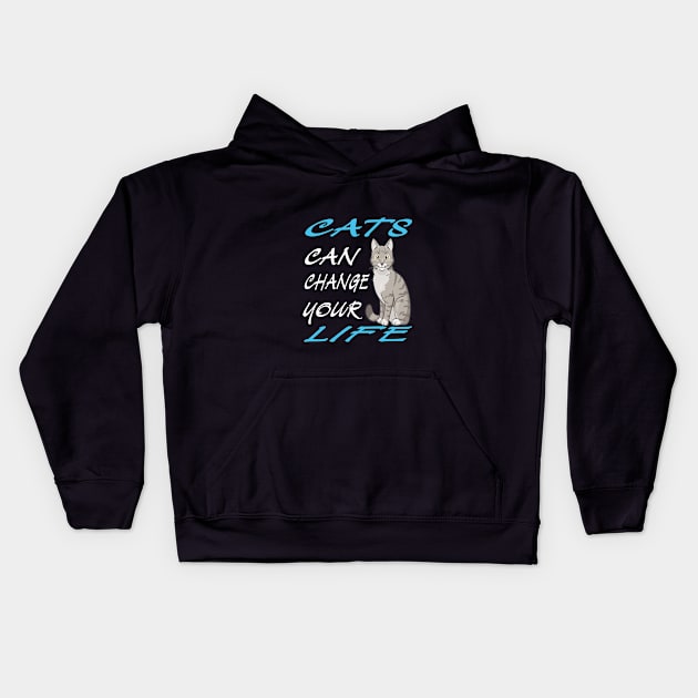 Cat can change your life-v3 Kids Hoodie by FilaliShop